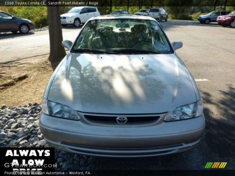 Sandrift Pearl Metallic / Beige 1998 Toyota Corolla CE