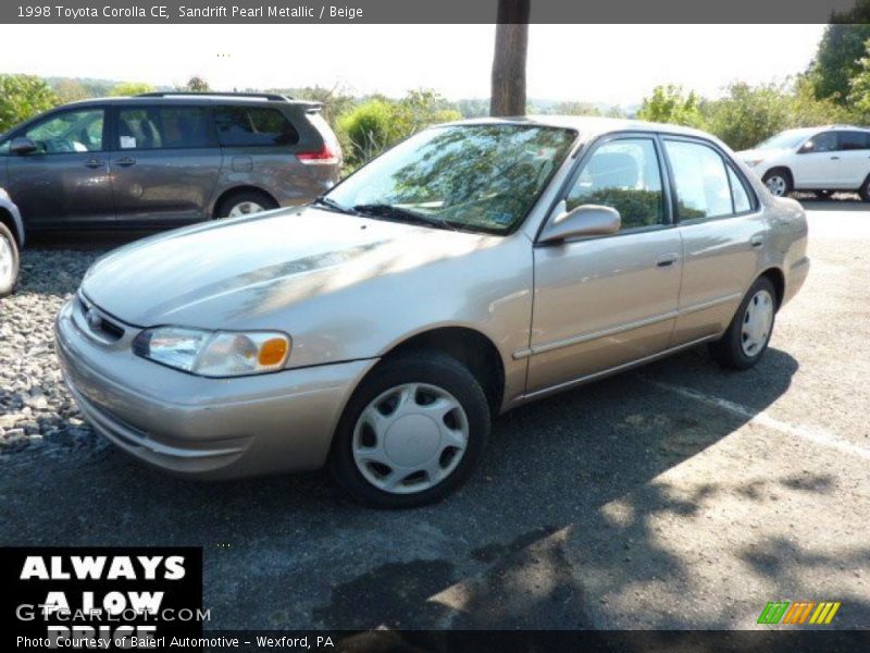 Sandrift Pearl Metallic / Beige 1998 Toyota Corolla CE