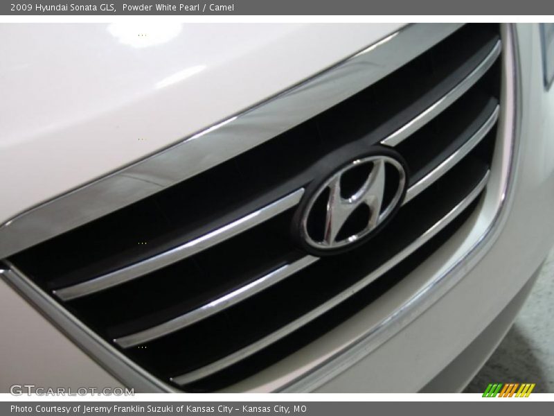 Powder White Pearl / Camel 2009 Hyundai Sonata GLS