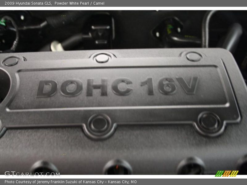 Powder White Pearl / Camel 2009 Hyundai Sonata GLS