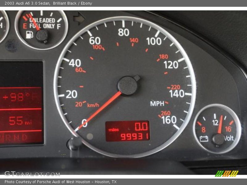 Brilliant Black / Ebony 2003 Audi A6 3.0 Sedan