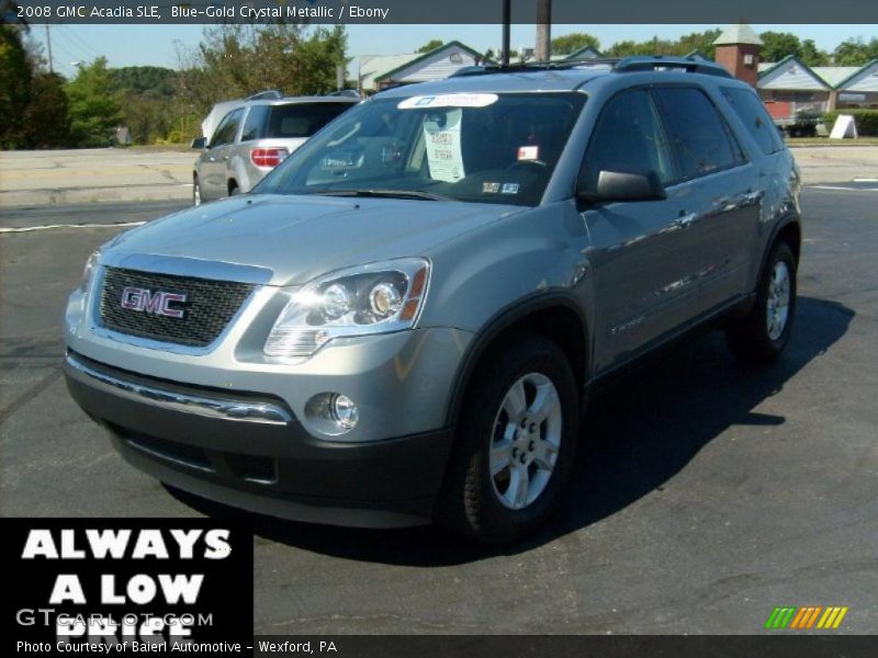 Blue-Gold Crystal Metallic / Ebony 2008 GMC Acadia SLE