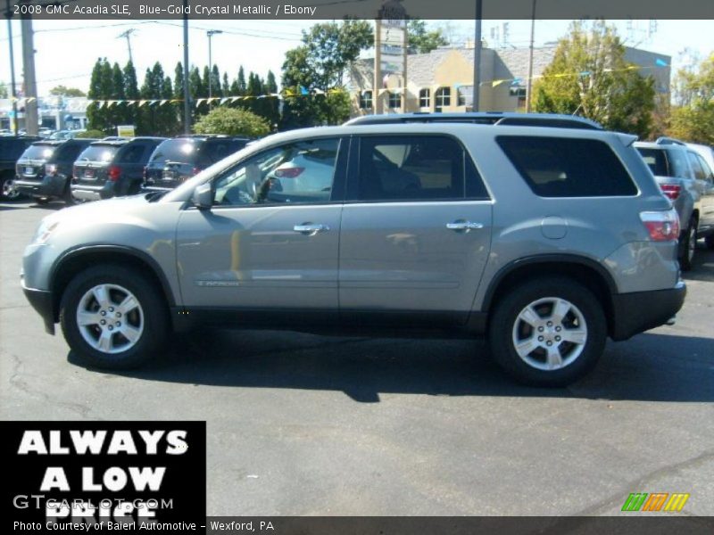 Blue-Gold Crystal Metallic / Ebony 2008 GMC Acadia SLE
