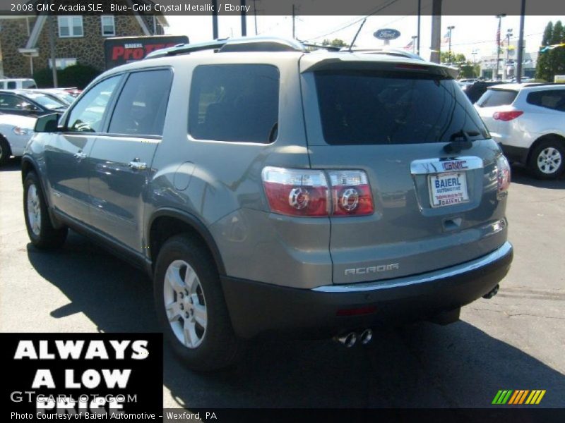 Blue-Gold Crystal Metallic / Ebony 2008 GMC Acadia SLE
