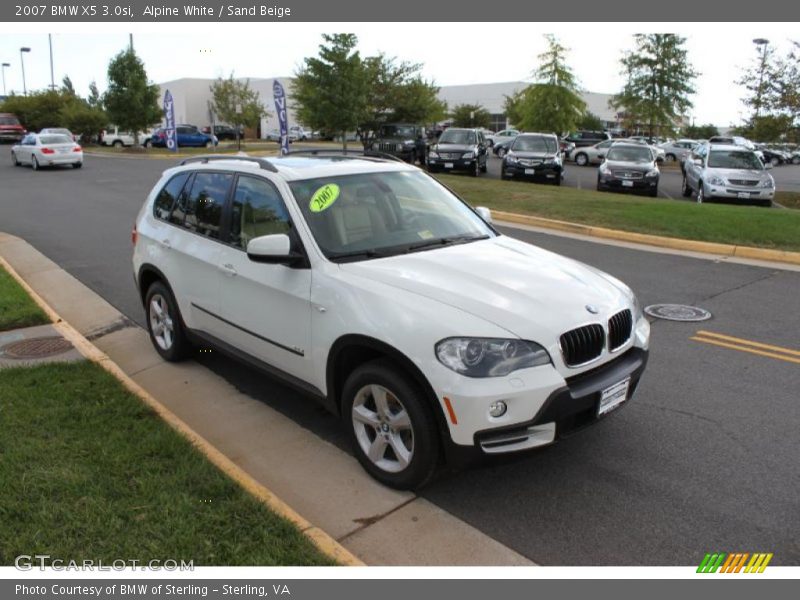 Alpine White / Sand Beige 2007 BMW X5 3.0si