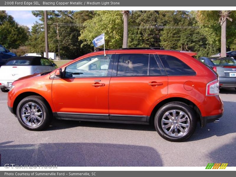 Blazing Copper Metallic / Medium Light Stone 2008 Ford Edge SEL