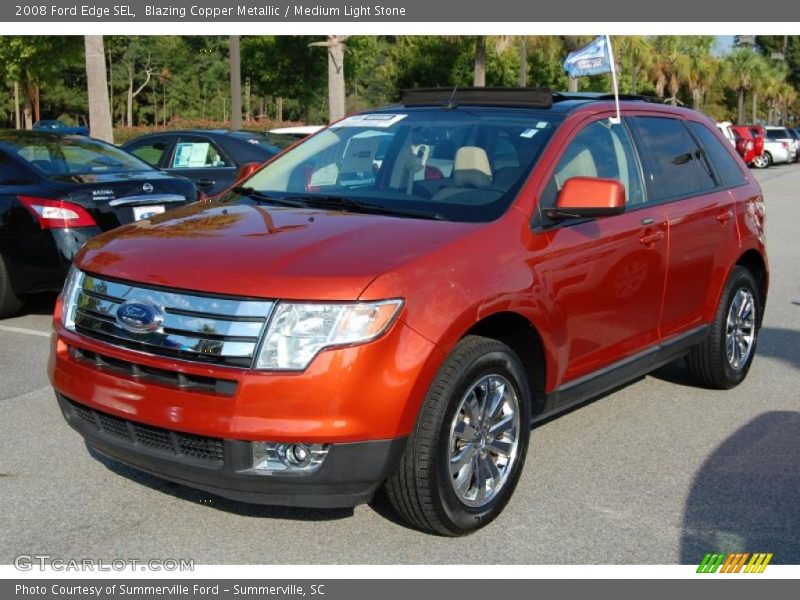 Blazing Copper Metallic / Medium Light Stone 2008 Ford Edge SEL