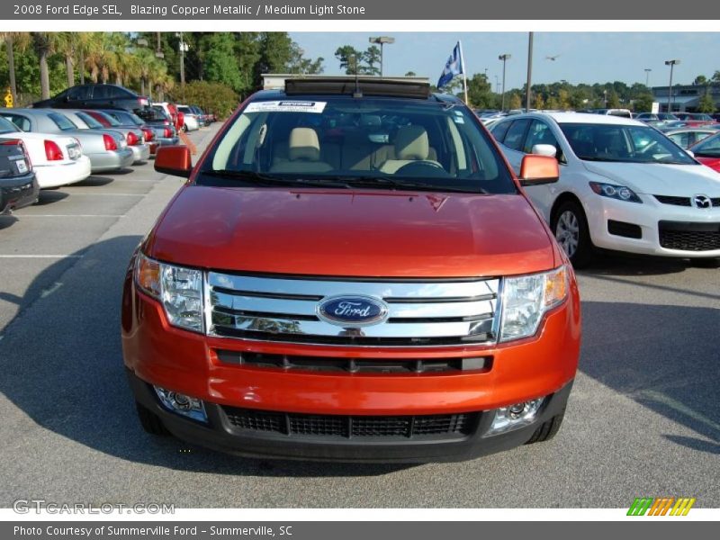 Blazing Copper Metallic / Medium Light Stone 2008 Ford Edge SEL
