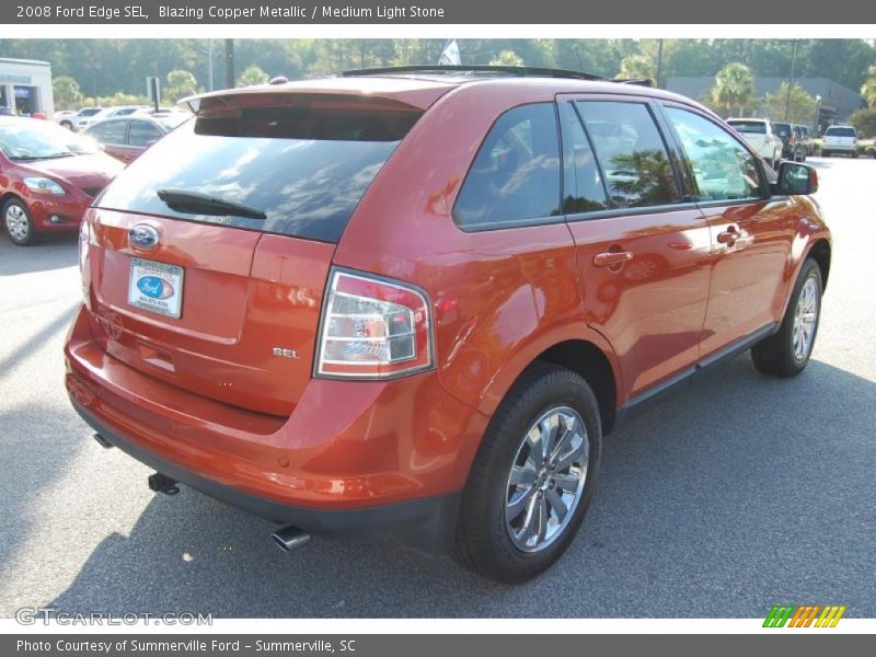 Blazing Copper Metallic / Medium Light Stone 2008 Ford Edge SEL