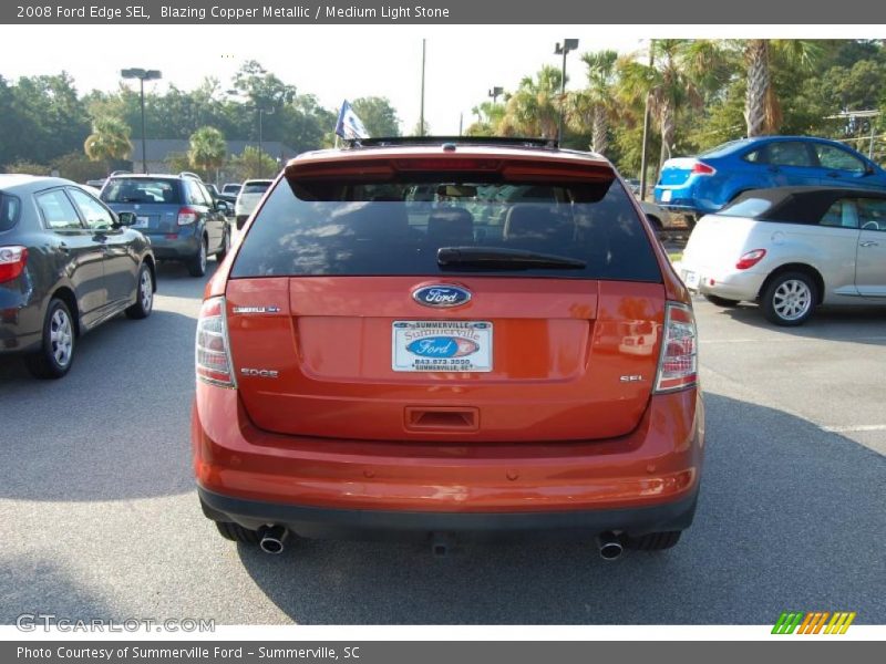 Blazing Copper Metallic / Medium Light Stone 2008 Ford Edge SEL