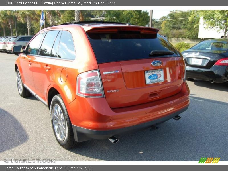 Blazing Copper Metallic / Medium Light Stone 2008 Ford Edge SEL