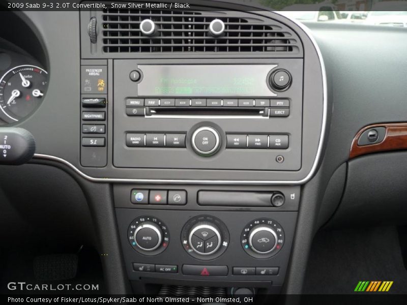 Snow Silver Metallic / Black 2009 Saab 9-3 2.0T Convertible