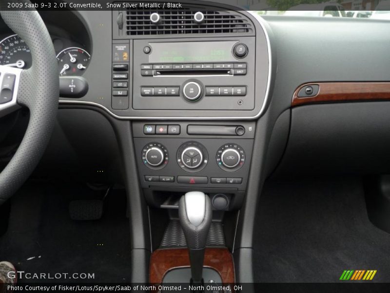 Snow Silver Metallic / Black 2009 Saab 9-3 2.0T Convertible