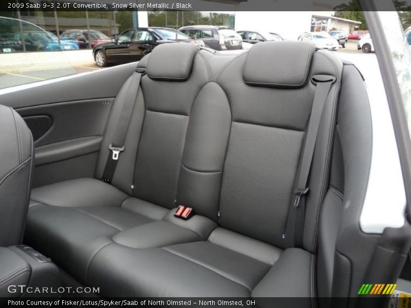 Snow Silver Metallic / Black 2009 Saab 9-3 2.0T Convertible