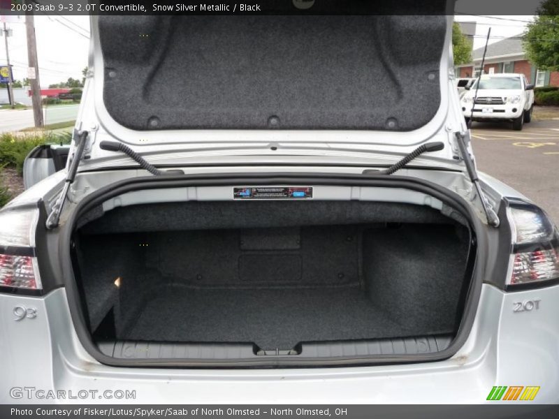 Snow Silver Metallic / Black 2009 Saab 9-3 2.0T Convertible