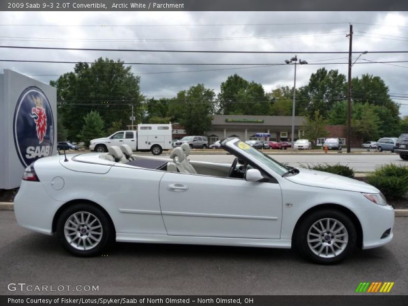 Arctic White / Parchment 2009 Saab 9-3 2.0T Convertible