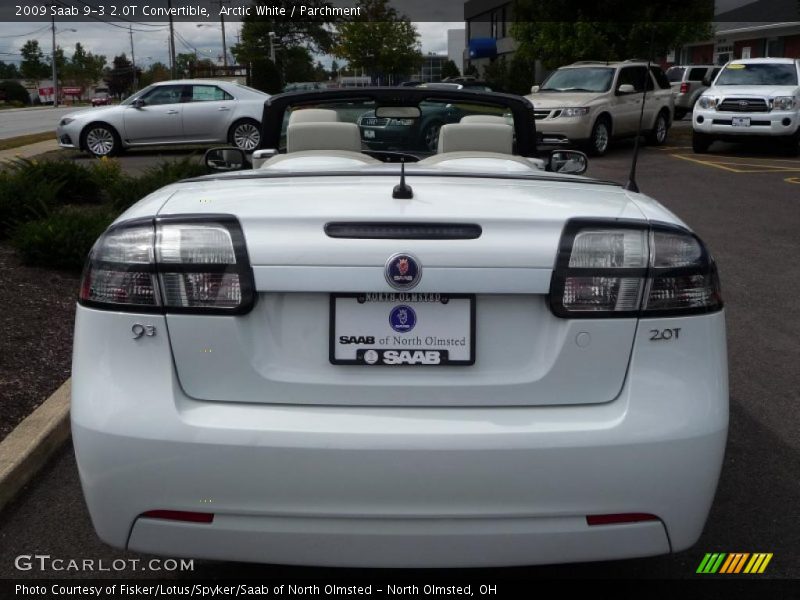 Arctic White / Parchment 2009 Saab 9-3 2.0T Convertible