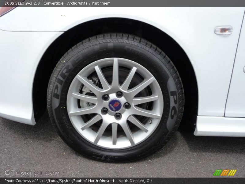 Arctic White / Parchment 2009 Saab 9-3 2.0T Convertible