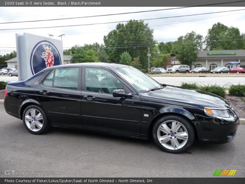 Black / Black/Parchment 2009 Saab 9-5 Aero Sedan