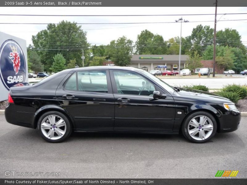 Black / Black/Parchment 2009 Saab 9-5 Aero Sedan