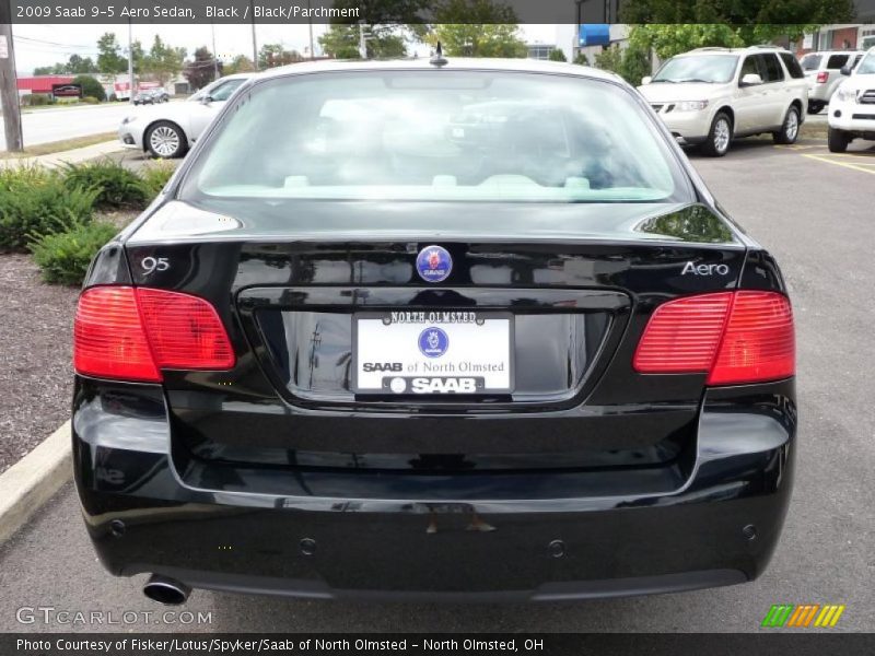 Black / Black/Parchment 2009 Saab 9-5 Aero Sedan