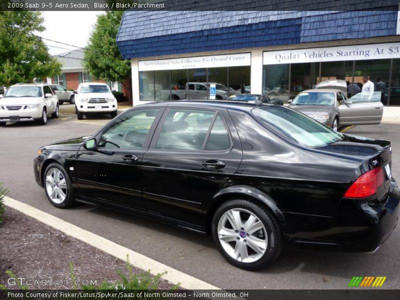 Black / Black/Parchment 2009 Saab 9-5 Aero Sedan