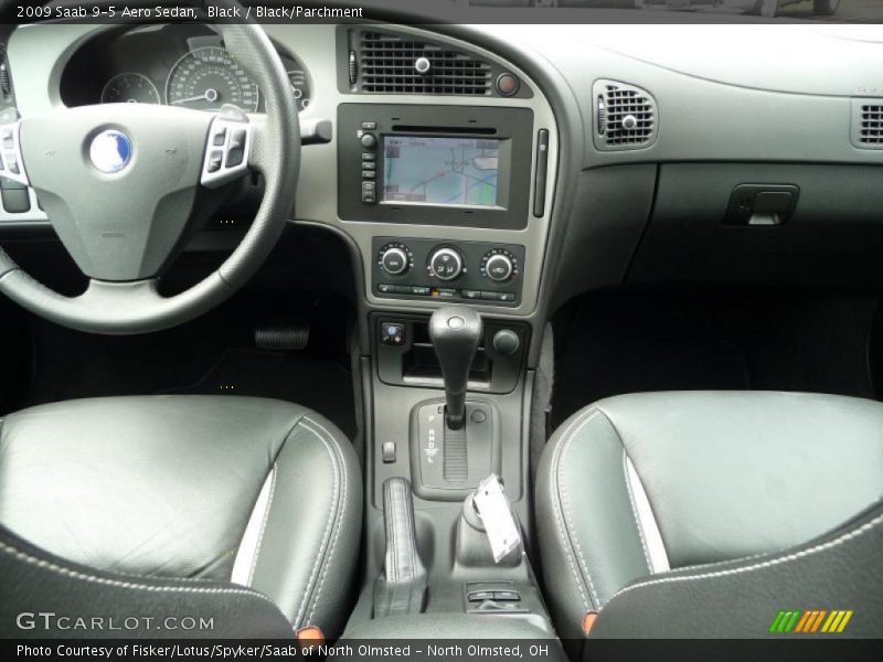 Black / Black/Parchment 2009 Saab 9-5 Aero Sedan