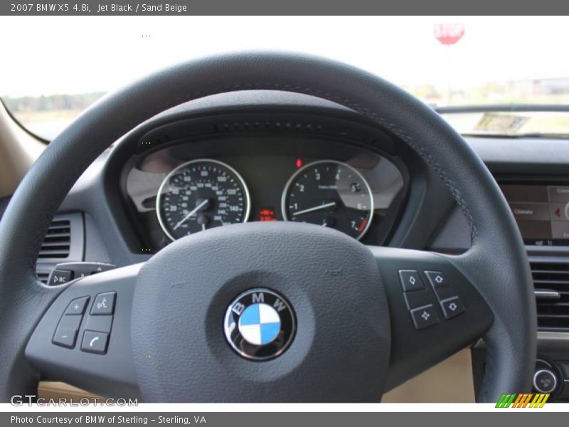 Jet Black / Sand Beige 2007 BMW X5 4.8i