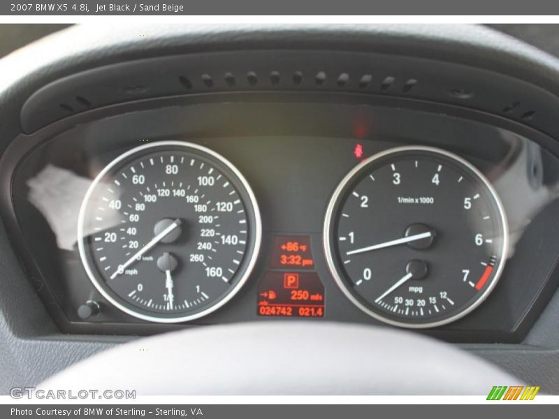Jet Black / Sand Beige 2007 BMW X5 4.8i