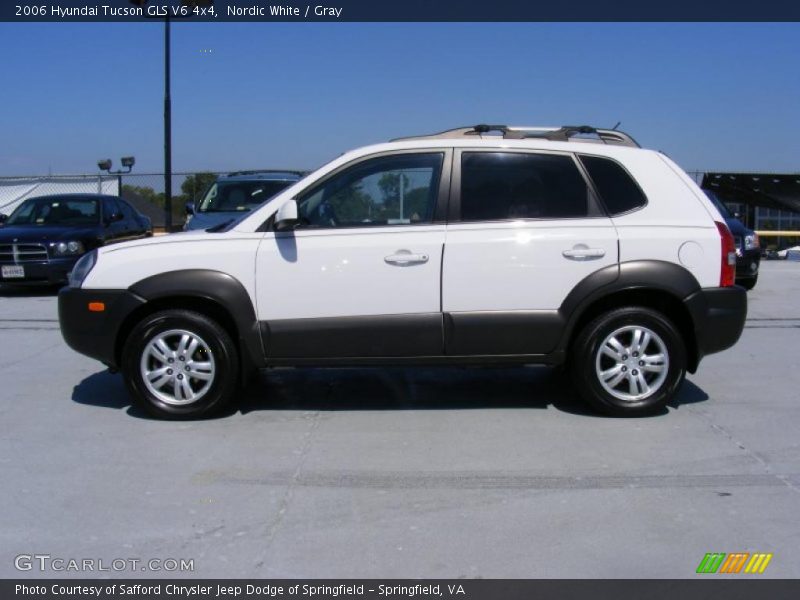 Nordic White / Gray 2006 Hyundai Tucson GLS V6 4x4