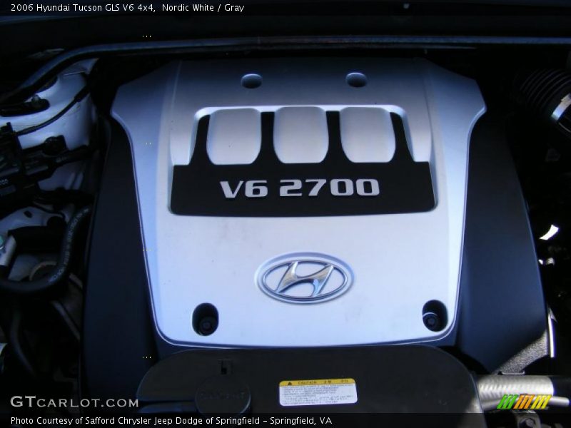 Nordic White / Gray 2006 Hyundai Tucson GLS V6 4x4