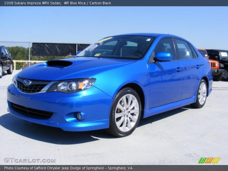 WR Blue Mica / Carbon Black 2008 Subaru Impreza WRX Sedan