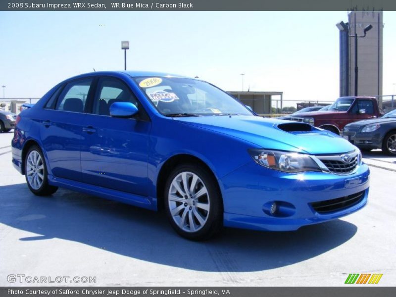 WR Blue Mica / Carbon Black 2008 Subaru Impreza WRX Sedan