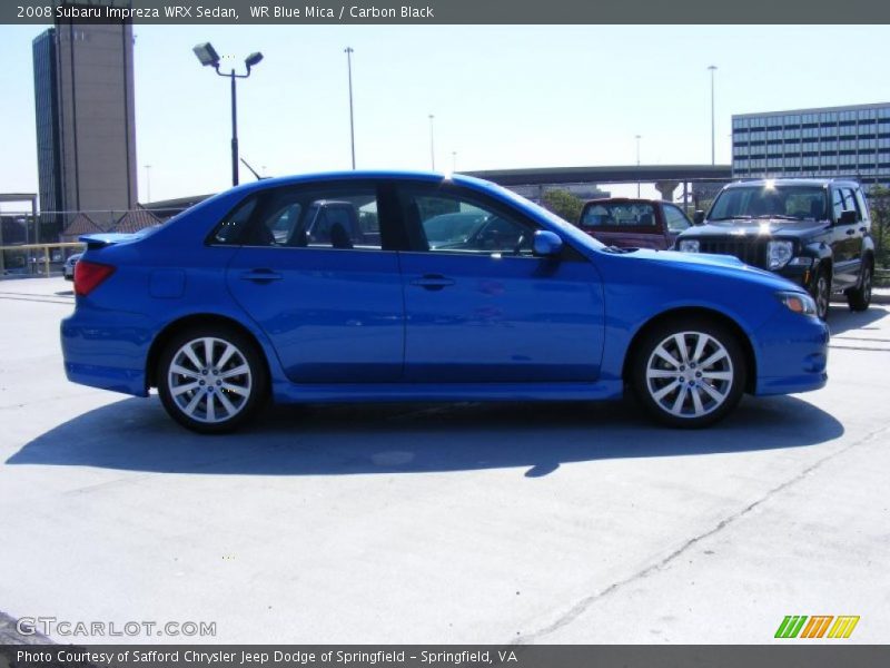 WR Blue Mica / Carbon Black 2008 Subaru Impreza WRX Sedan
