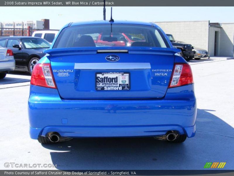 WR Blue Mica / Carbon Black 2008 Subaru Impreza WRX Sedan