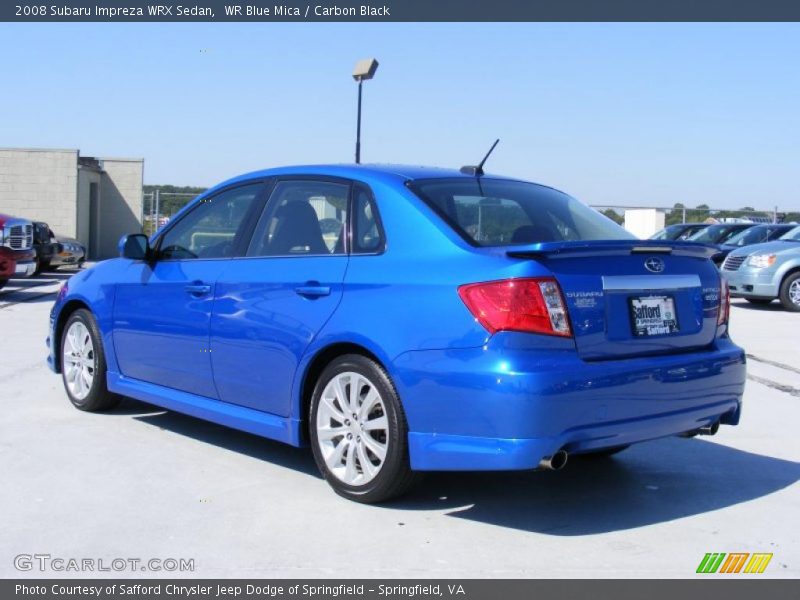 WR Blue Mica / Carbon Black 2008 Subaru Impreza WRX Sedan