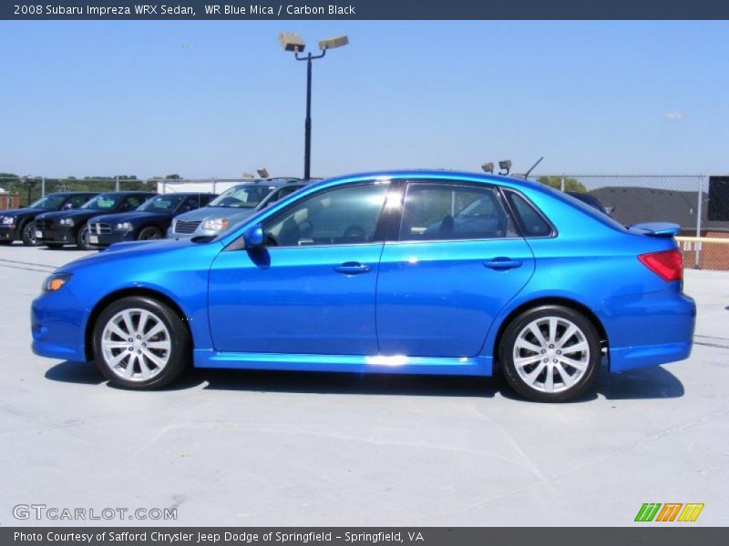 WR Blue Mica / Carbon Black 2008 Subaru Impreza WRX Sedan