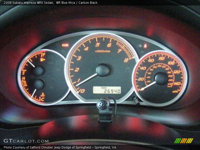 WR Blue Mica / Carbon Black 2008 Subaru Impreza WRX Sedan