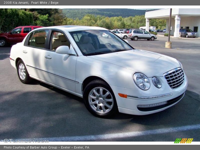 Pearl White / Beige 2008 Kia Amanti