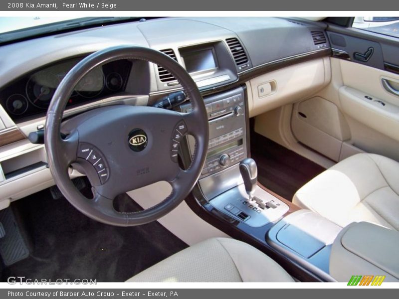 Pearl White / Beige 2008 Kia Amanti