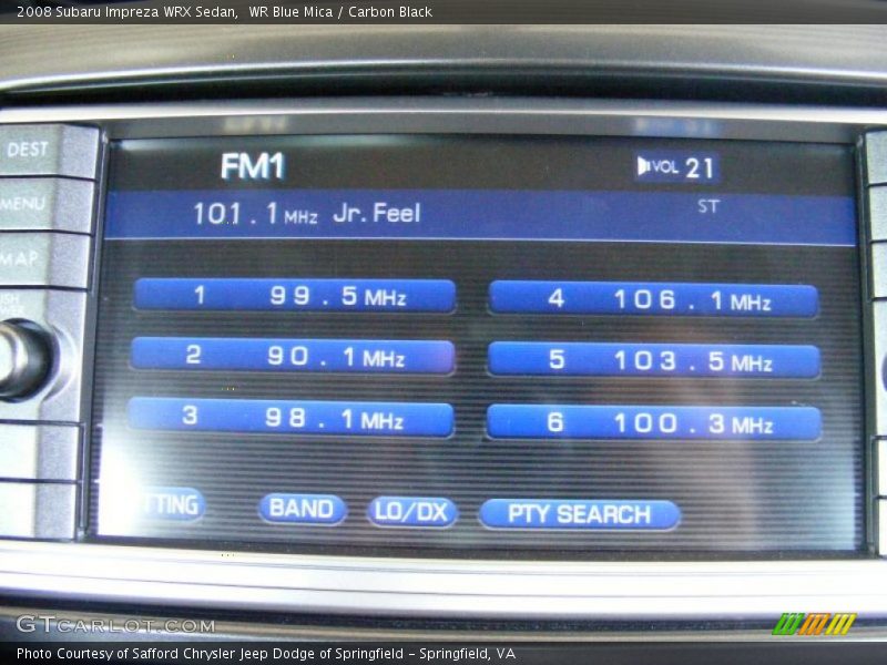 WR Blue Mica / Carbon Black 2008 Subaru Impreza WRX Sedan