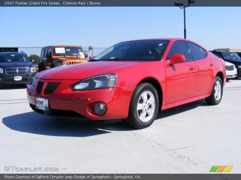 Crimson Red / Ebony 2007 Pontiac Grand Prix Sedan