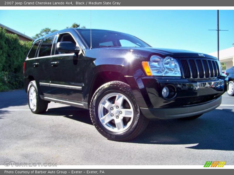 Black / Medium Slate Gray 2007 Jeep Grand Cherokee Laredo 4x4