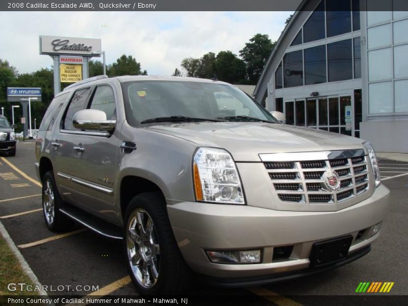 Quicksilver / Ebony 2008 Cadillac Escalade AWD