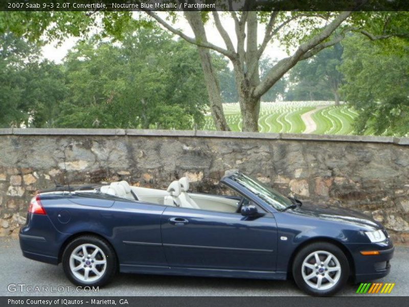 Nocturne Blue Metallic / Parchment 2007 Saab 9-3 2.0T Convertible