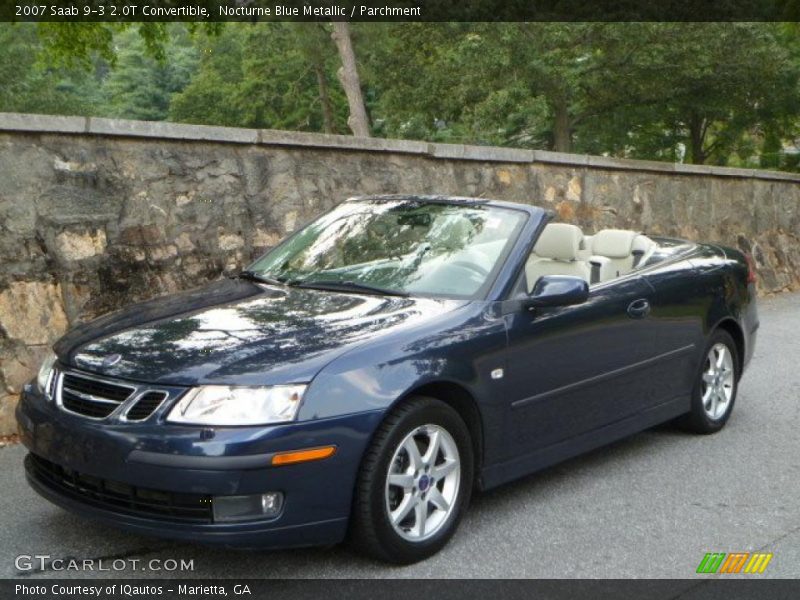 Nocturne Blue Metallic / Parchment 2007 Saab 9-3 2.0T Convertible