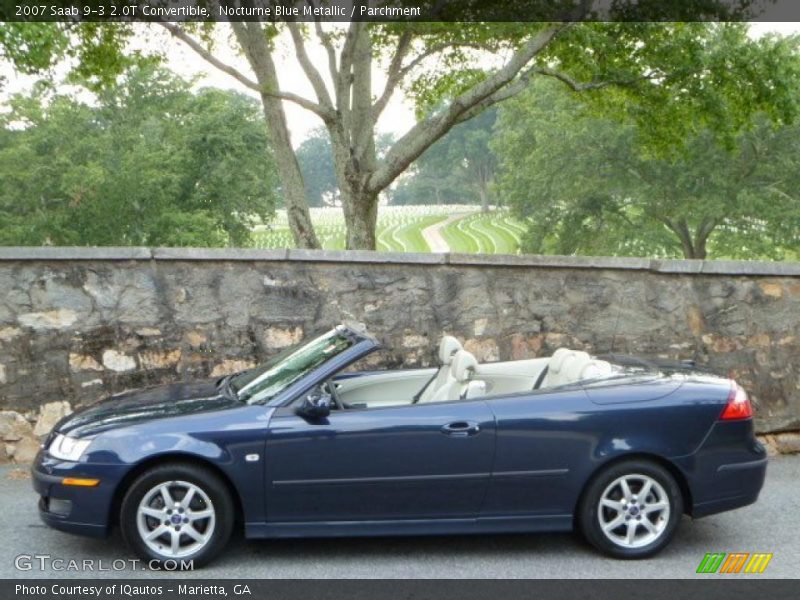 Nocturne Blue Metallic / Parchment 2007 Saab 9-3 2.0T Convertible