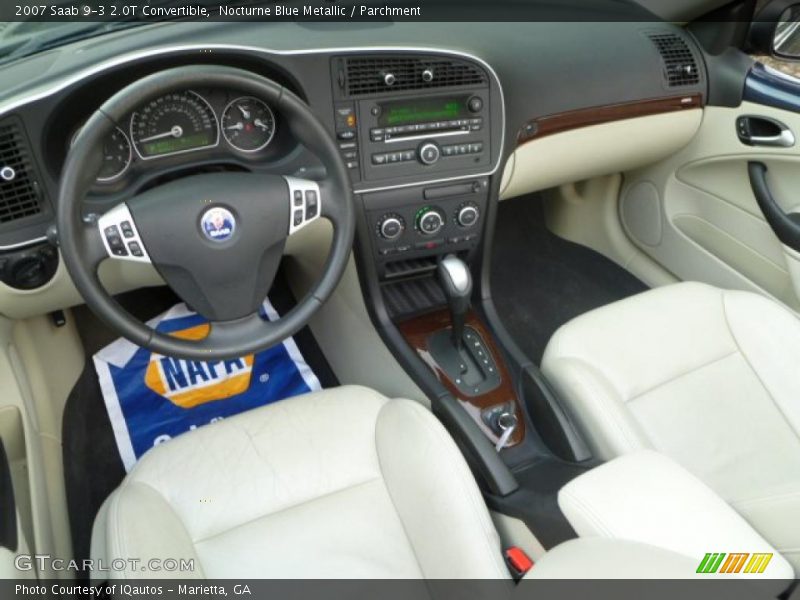 Nocturne Blue Metallic / Parchment 2007 Saab 9-3 2.0T Convertible