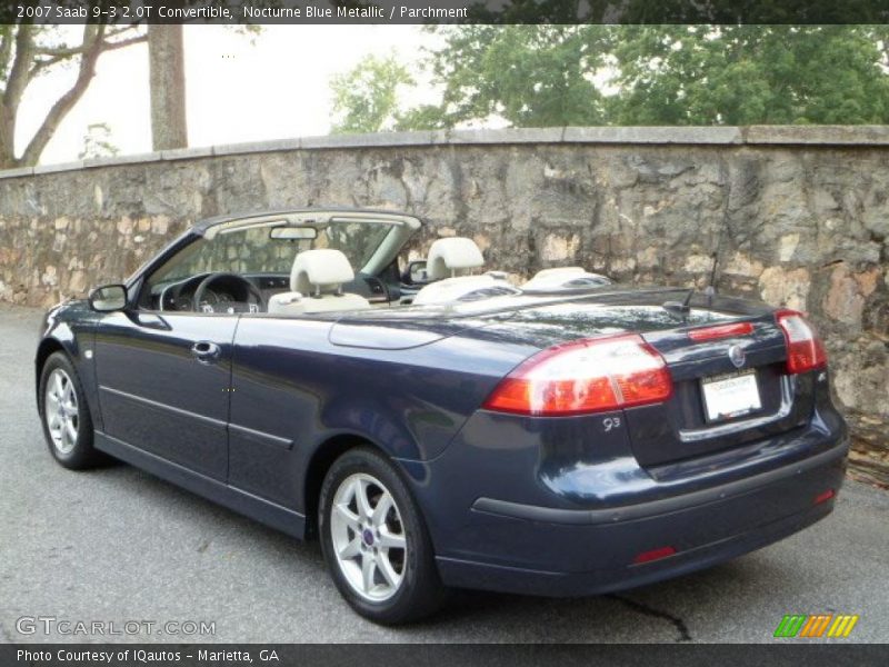 Nocturne Blue Metallic / Parchment 2007 Saab 9-3 2.0T Convertible