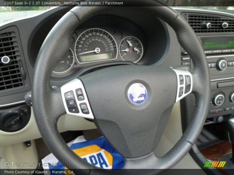 Nocturne Blue Metallic / Parchment 2007 Saab 9-3 2.0T Convertible